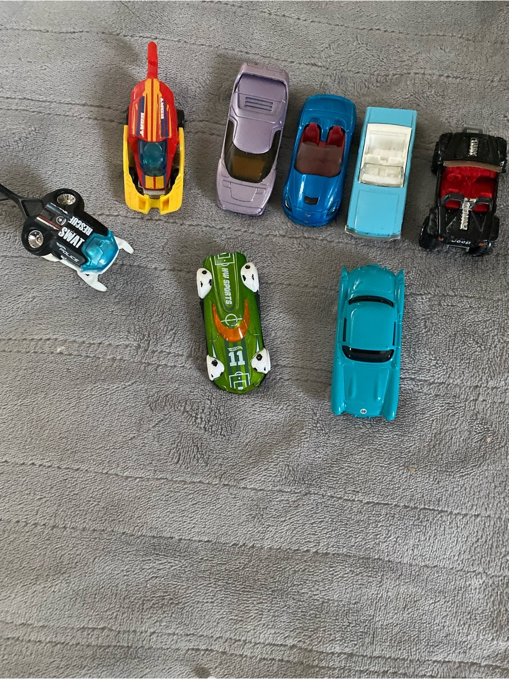 Kids Toy Vehicle Set - Assorted Blue, Green, Red, Yellow Cars